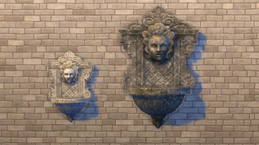 Stone Faced Wall Fountain Overhaul By Xordevoreau Sims 4 CC