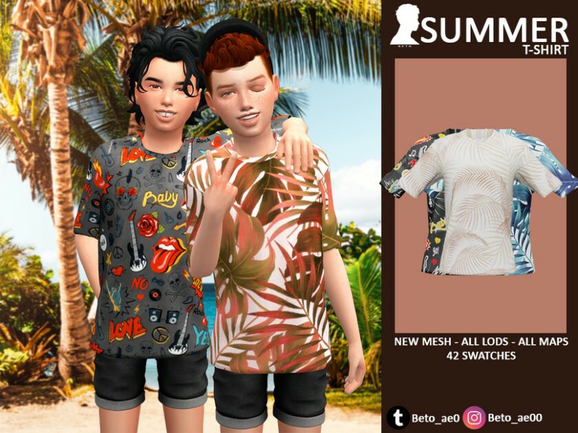 Summer Child Version (T-Shirt) Sims 4 CC