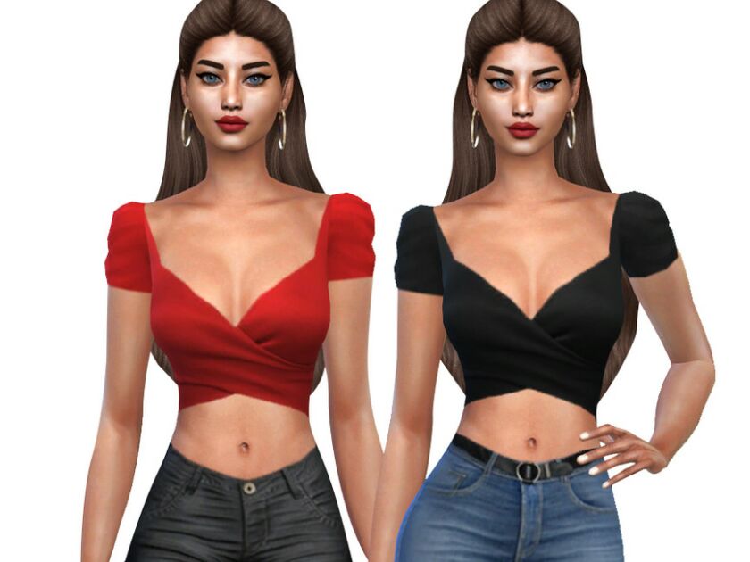 Summer Elegant Blouses By Saliwa Sims 4 CC