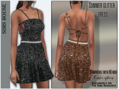 Summer Glitter Dress Sims 4 CC