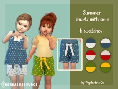 Summer Shorts With BOW By Mysteriousoo Sims 4 CC