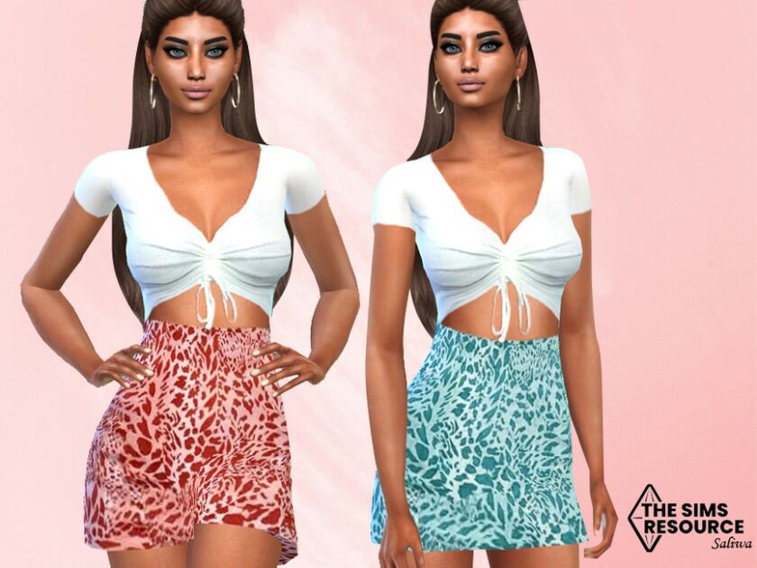 Summer Trendy Skirts Outfit By Saliwa Sims 4 CC