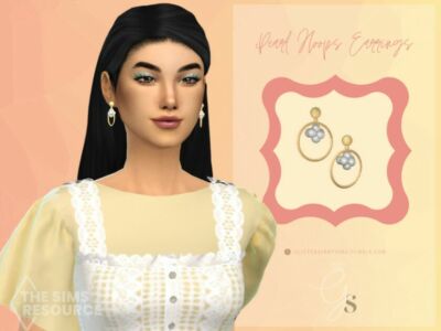 Summer Vacation: Pearl Hoop Earrings Sims 4 CC