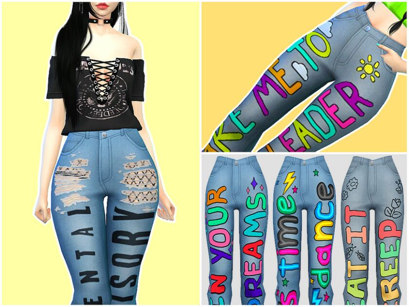 sims 4 cc sunshine jeans by saruin 3