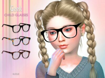 [Suzue] Geek Child Glasses Sims 4 CC