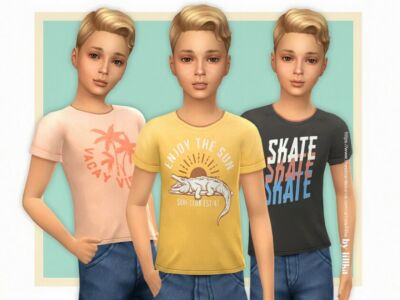 T-Shirt Collection For Boys P22 By Lillka Sims 4 CC