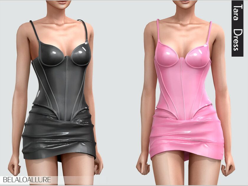 Tara Dress ( Patreon ) By Belal1997 Sims 4 CC