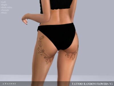 Tattoo-Random Flowers N5 By Angissi Sims 4 CC