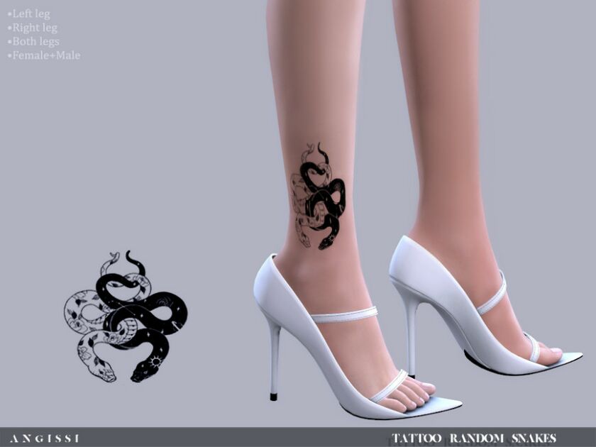 Tattoo-Random Snakes By Angissi Sims 4 CC