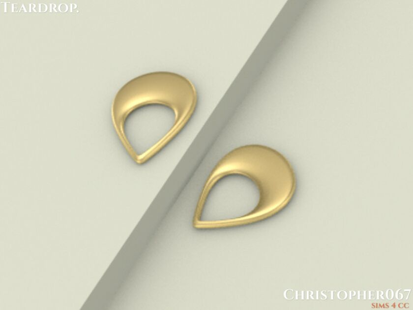 sims 4 cc teardrop earrings christopher067 by christopher067 3