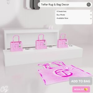 Telfar RUG & BAG Decor Sims 4 CC