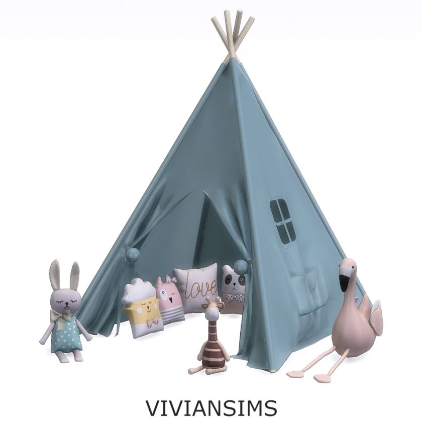 Tent And Dolls Sims 4 CC