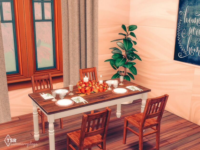 sims 4 cc thanksgiving dinner room tsr cc only 5