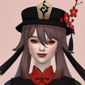 The | HU TAO Genshin Impact By Hedennychen Sims 4 CC