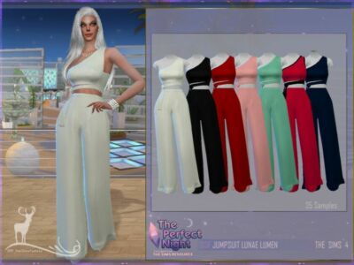 The Perfect Night DSF Jumpsuit Lunae Lumen By Dansimsfantasy Sims 4 CC