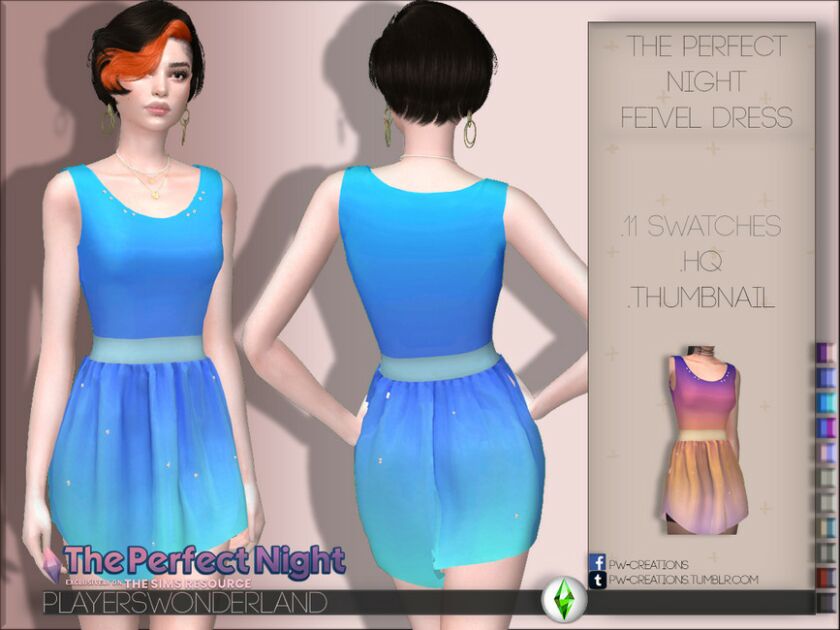 sims 4 cc the perfect night feivel night dress by playerswonderland 2