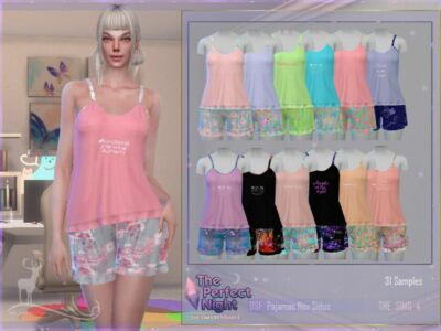 The Perfect Night Pajamas NOX Sidus By Dansimsfantasy Sims 4 CC