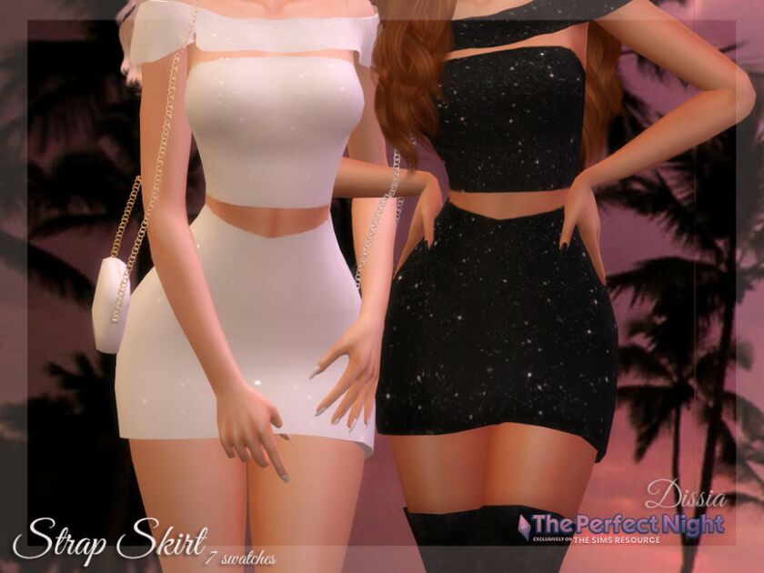 The Perfect Night – Strap Skirt By Dissia Sims 4 CC