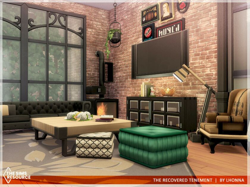 sims 4 cc the recovered tenement no cc by lhonna 4