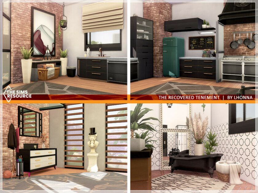 sims 4 cc the recovered tenement no cc by lhonna 6