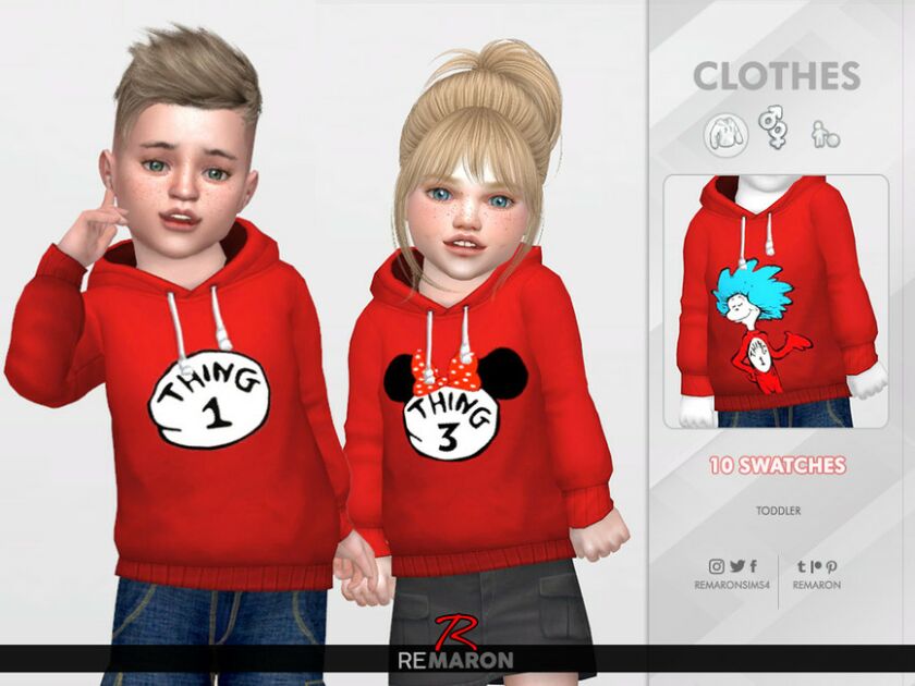 Thing Hoodie For Toddler 01 Sims 4 CC