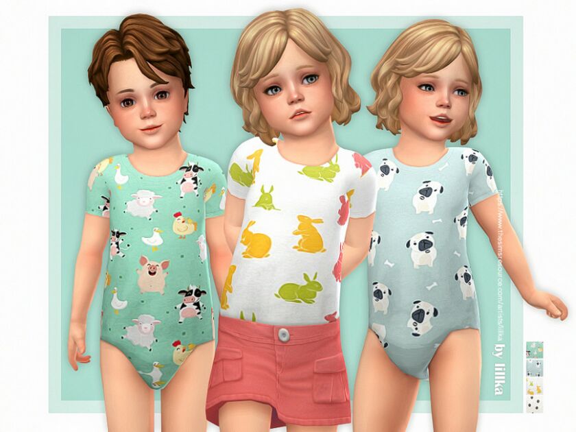 Toddler Onesie 15 By Lillka Sims 4 CC