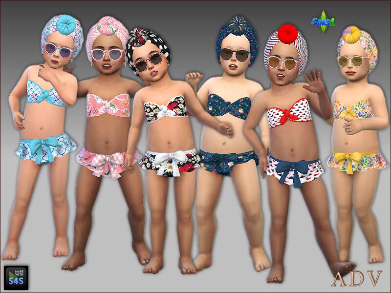 Toddler Swimwear And Accessories Sims 4 CC