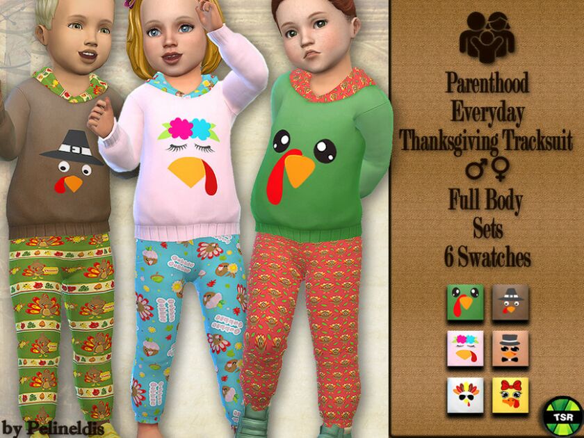 Toddler Thanksgiving Tracksuit Sims 4 CC