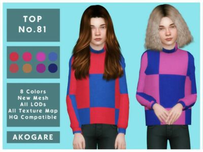 TOP NO.81 By _Akogare_ Sims 4 CC