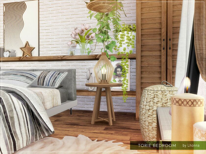 sims 4 cc torie bedroom by lhonna 3