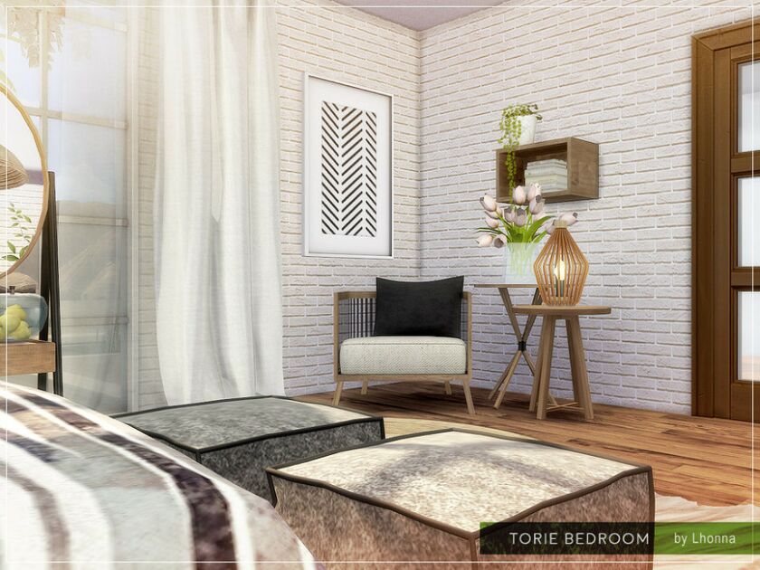 sims 4 cc torie bedroom by lhonna 4