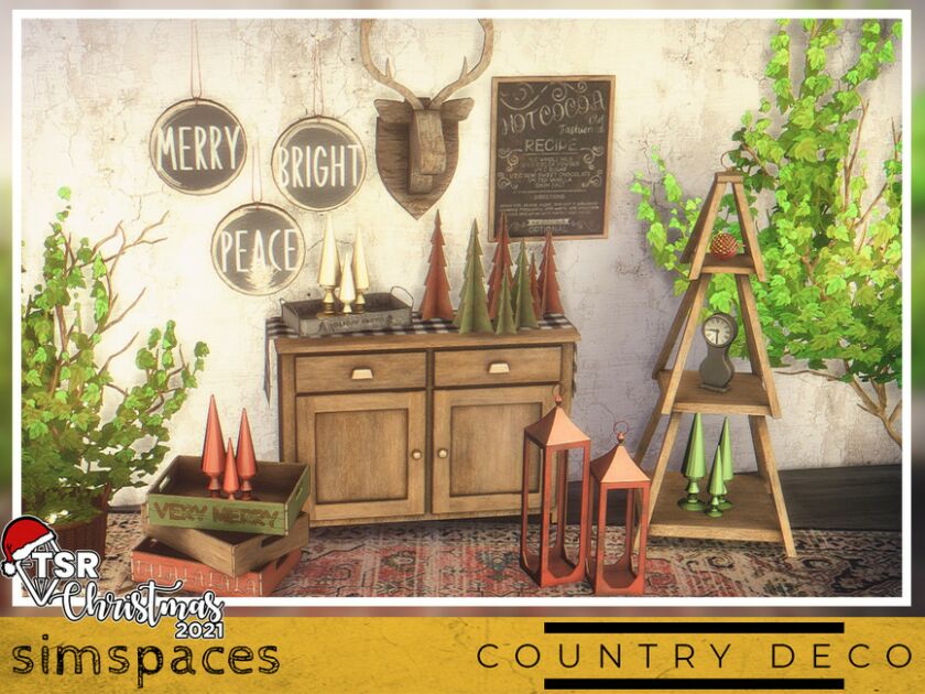 2021 Christmas Collection – Country Deco By Simspaces Sims 4 CC