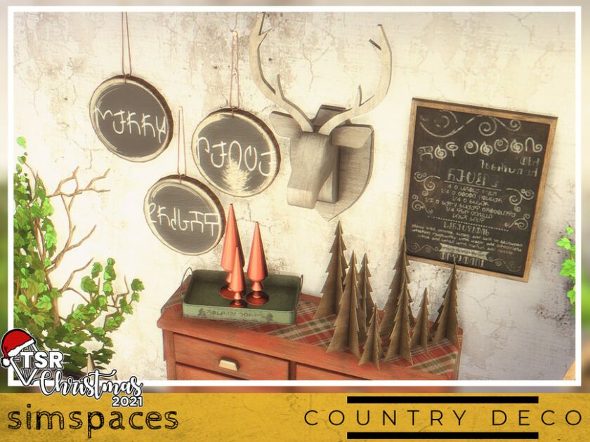 sims 4 cc tsr 2021 christmas collection country deco by simspaces 2