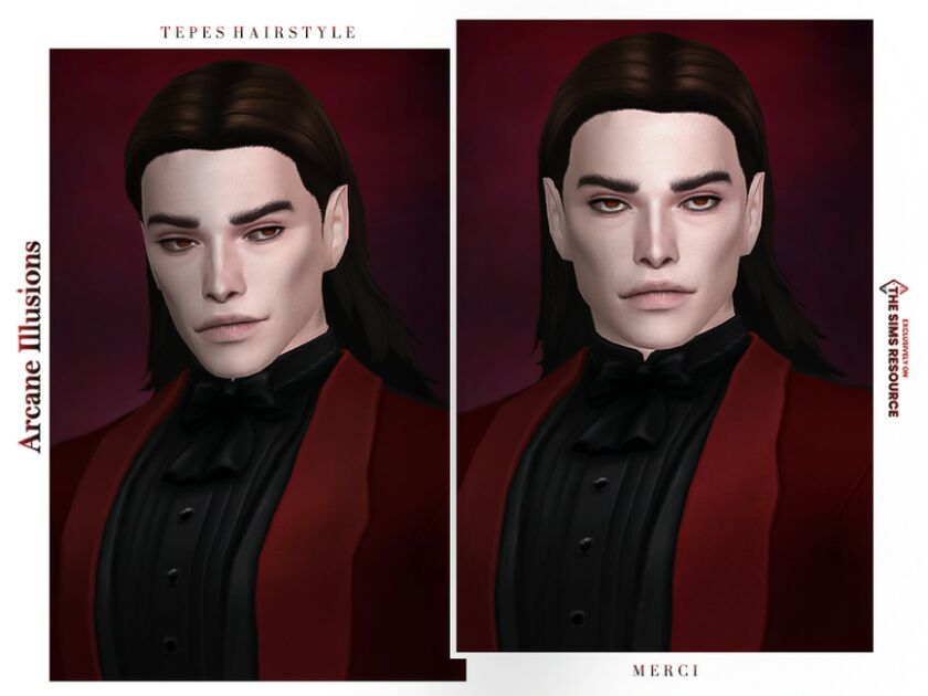 Arcane Illusions Tepes Hairstyle By ‘-Merci-‘ Sims 4 CC