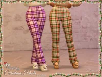 TSR Christmas 2021 – Christmas Pants By Dissia Sims 4 CC