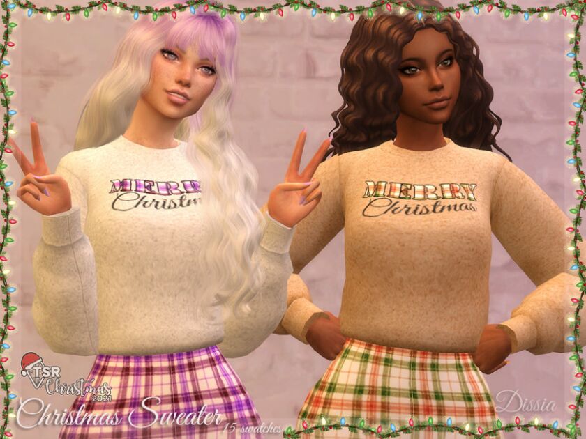 Christmas Sweater By Dissia Sims 4 CC