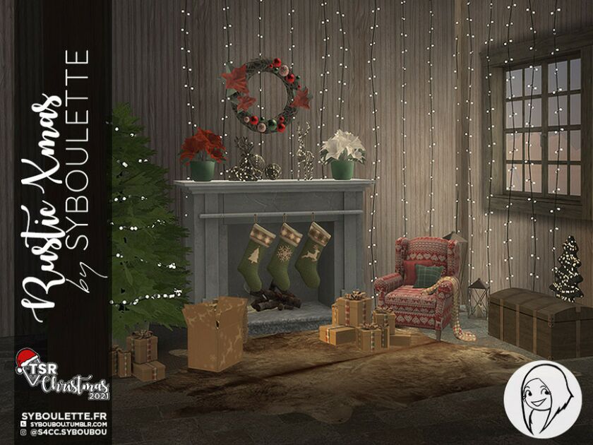 sims 4 cc tsr christmas 2021 rustic xmas part 2 decorations by syboubou 3