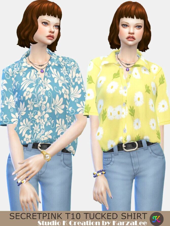 Tucked Shirt T10 Sims 4 CC