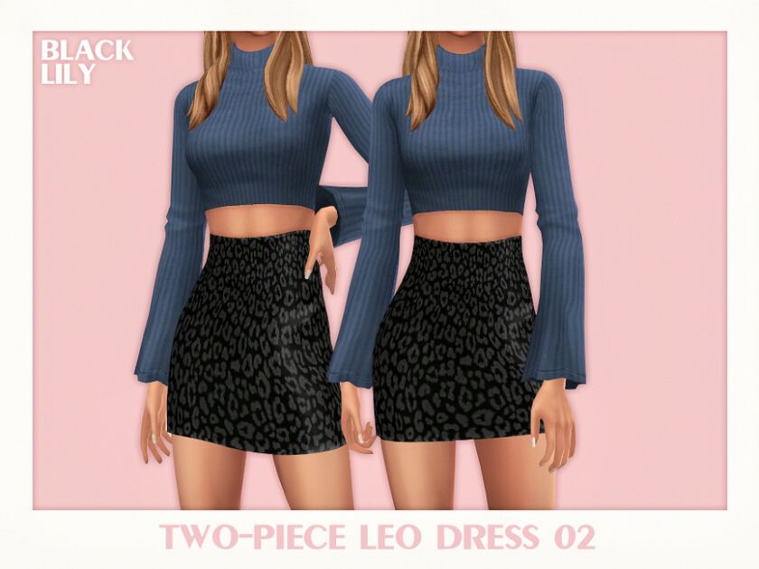 Two-Piece LEO Dress 02 Sims 4 CC