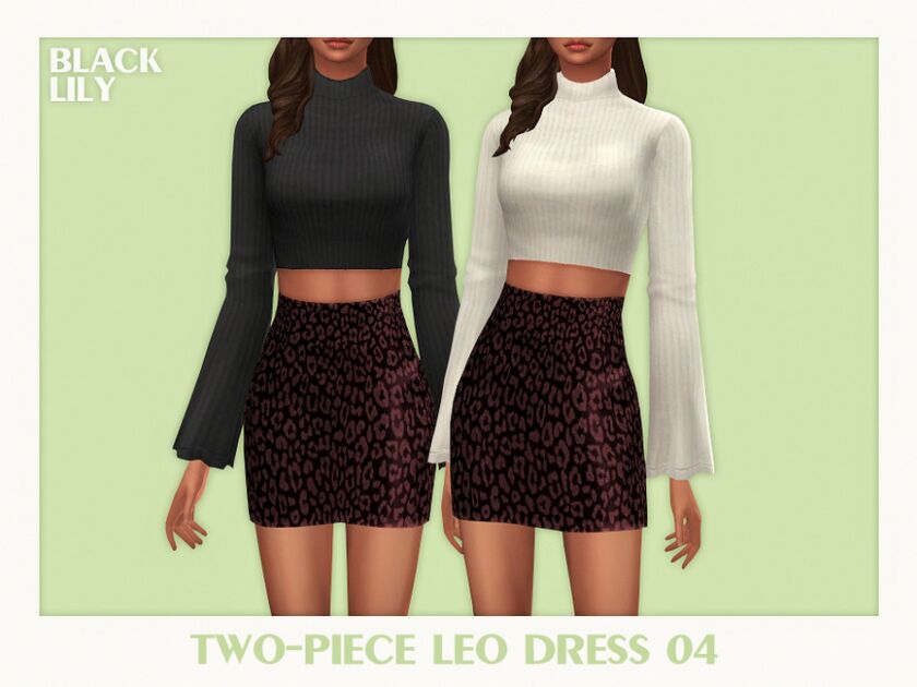 Two-Piece LEO Dress 04 Sims 4 CC