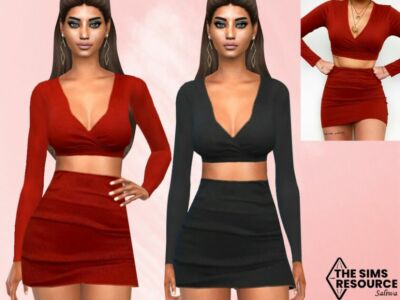 TWO Piece Skirt Outfit By Saliwa Sims 4 CC