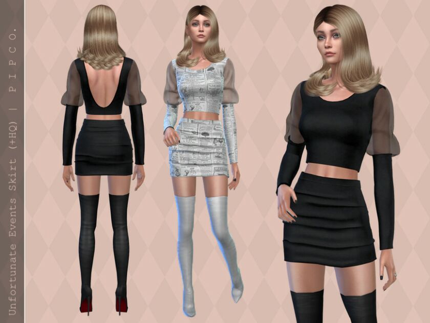 Unfortunate Events Skirt II By Pipco Sims 4 CC