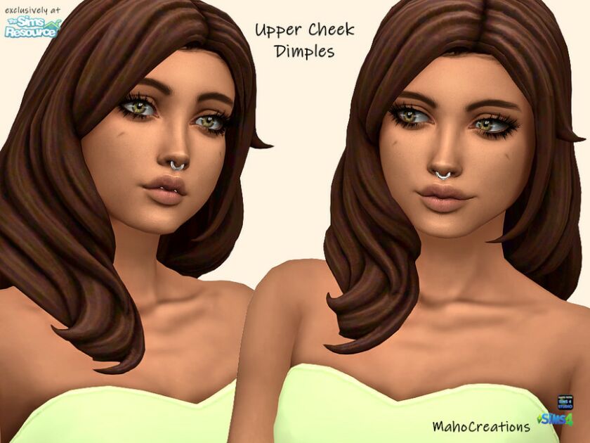 Upper Cheek Dimples By Mahocreations Sims 4 CC