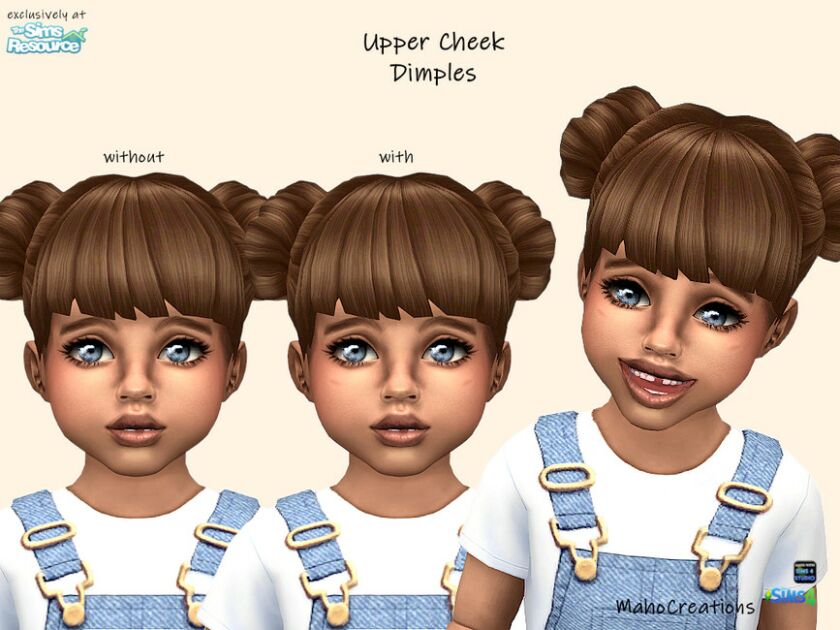 sims 4 cc upper cheek dimples by mahocreations 2