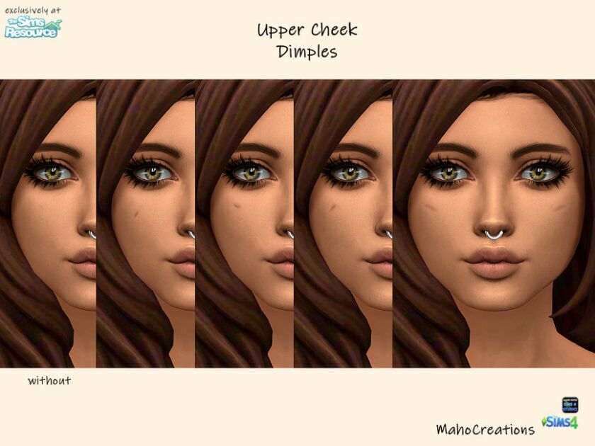 sims 4 cc upper cheek dimples by mahocreations 3