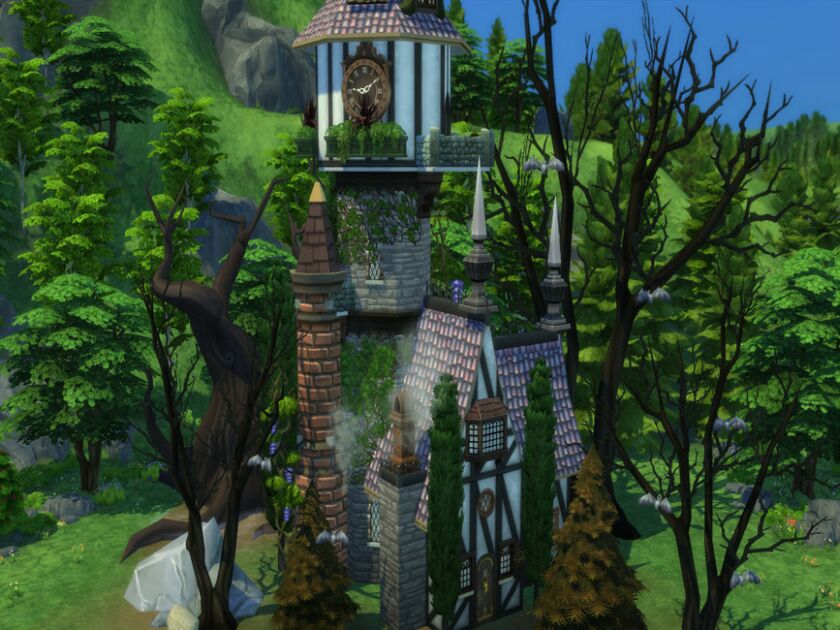 sims 4 cc vampire tower by susancho93 2