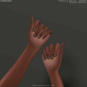 Vanilla Nails | Matte And Short Sims 4 CC