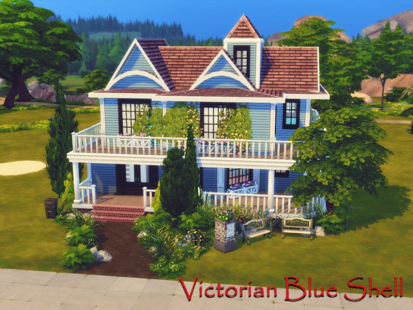 Victorian Blue Shell- NO CC By Genkaiharetsu Sims 4 CC