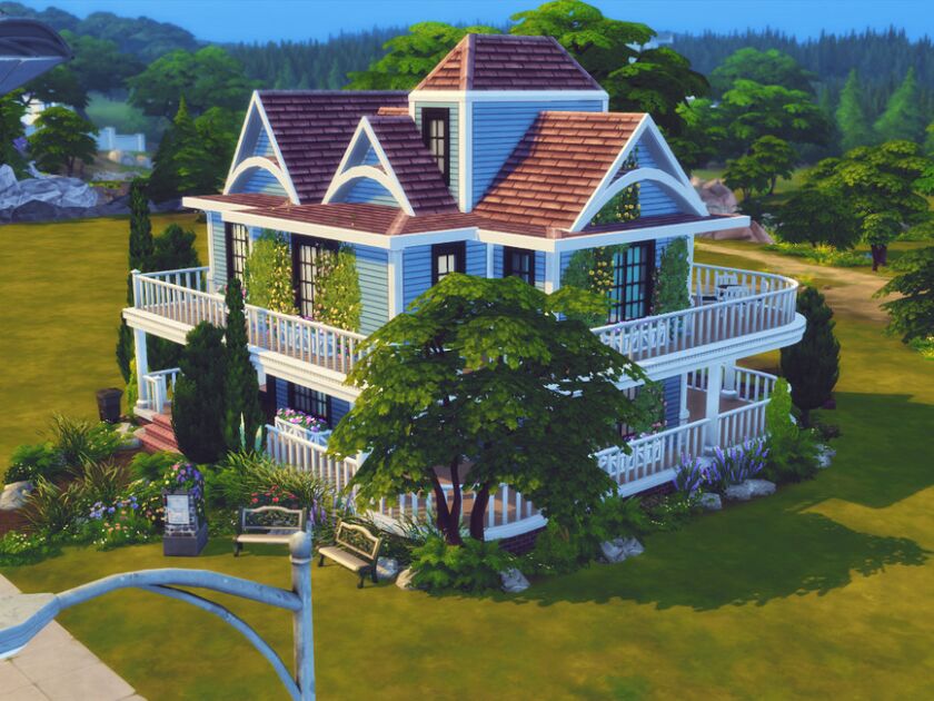 sims 4 cc victorian blue shell no cc by genkaiharetsu 6