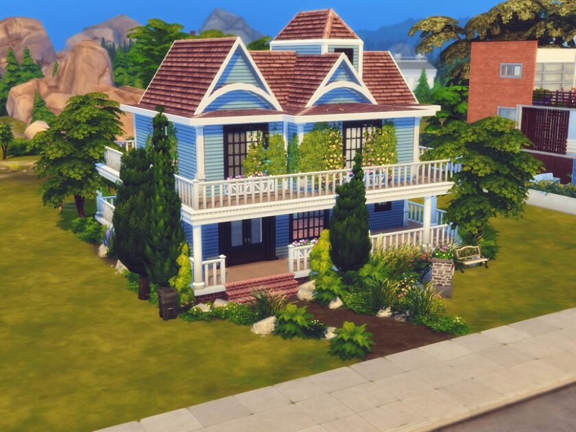 sims 4 cc victorian blue shell no cc by genkaiharetsu 7